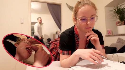 Aulas de tutoria do meio-irmão duro! Mas ele pensou diferente!